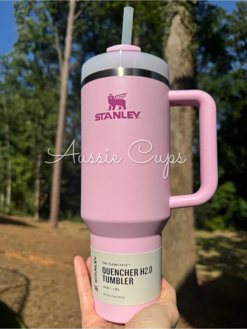 Cherry Blossom 40 oz Stanley Pink Quencher H2.0 Tumbler with Handle, BNWT - Picture 6 of 10
